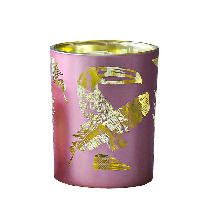 Mars & More windlicht toekan rose medium 10cm*