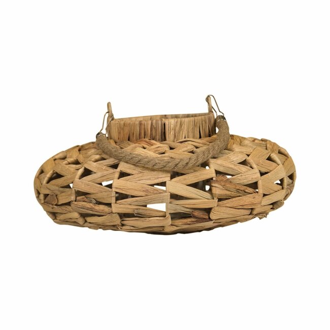 Mars & More waterhyacinth windlicht rond plat dia 30cm
