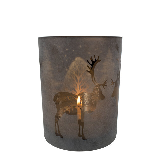 Mars & More windlicht rendier brons medium 12cm