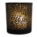Mars & More windlicht jaguar print mat zwart large 18cm