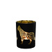 Mars & More windlicht panter zwart small 8cm*