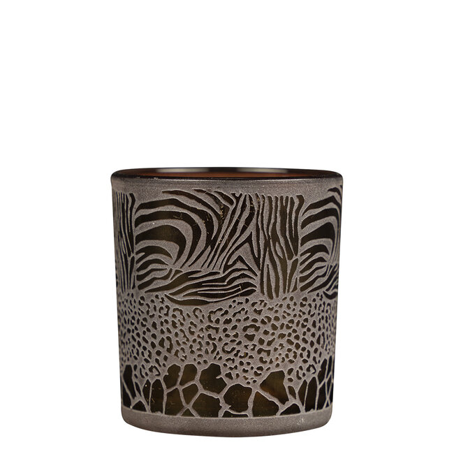 Mars & More windlicht safari mix bruin small 8cm*