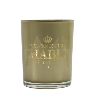 Mars & More windlicht wijn chablis taupe medium 12cm