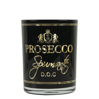 Mars & More windlicht wijn prosecco zwart medium 12cm