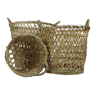 Mars & More bamboe manden rond (set of 3)*