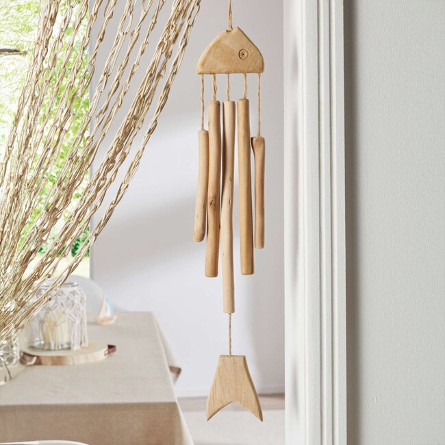 Bali-Dreams Windgong Hout Vis – 63 cm