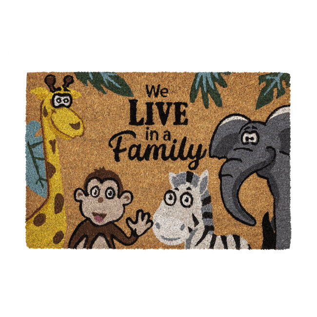 Dream-Living Kokos deurmat Family  60 x 40 cm