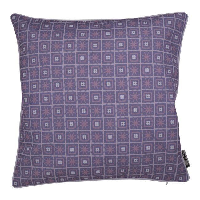 2Lif Luna buitenkussen lila/paars/wit 47x47cm