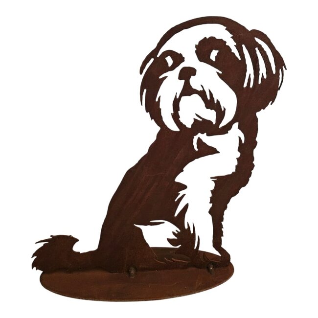 Dream-Garden Tuin decoratie beeld Coco de shih tzu  H28 x B25.5 cm