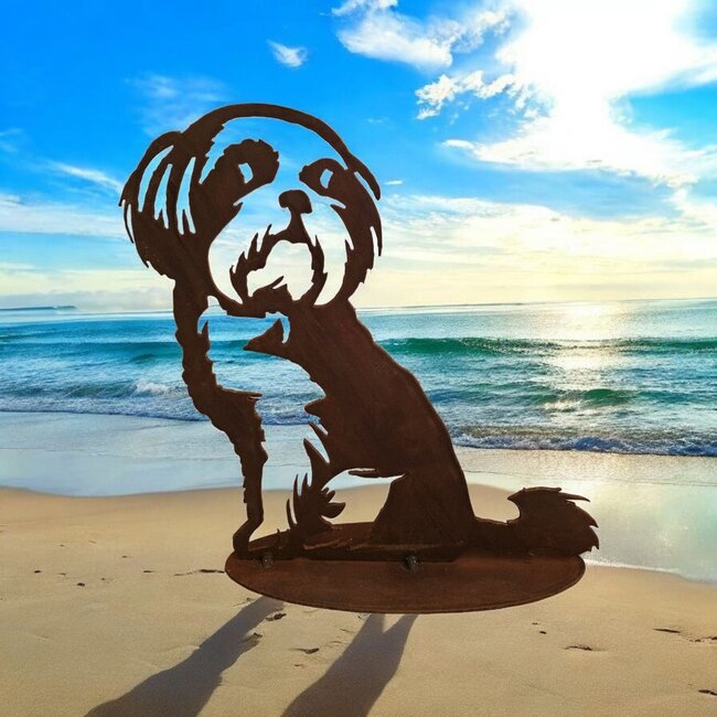 Dream-Garden Tuin decoratie beeld Coco de shih tzu  H28 x B25.5 cm