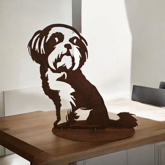 Dream-Garden Tuin decoratie beeld Coco de shih tzu  H28 x B25.5 cm