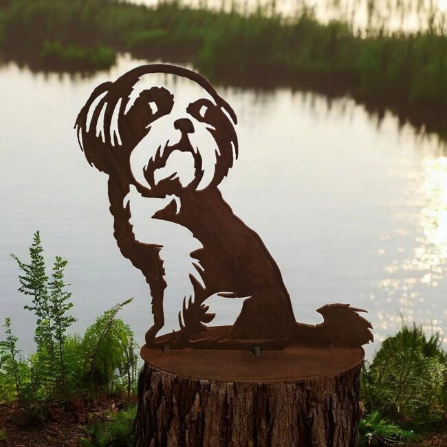 Dream-Garden Tuin decoratie beeld Coco de shih tzu  H28 x B25.5 cm
