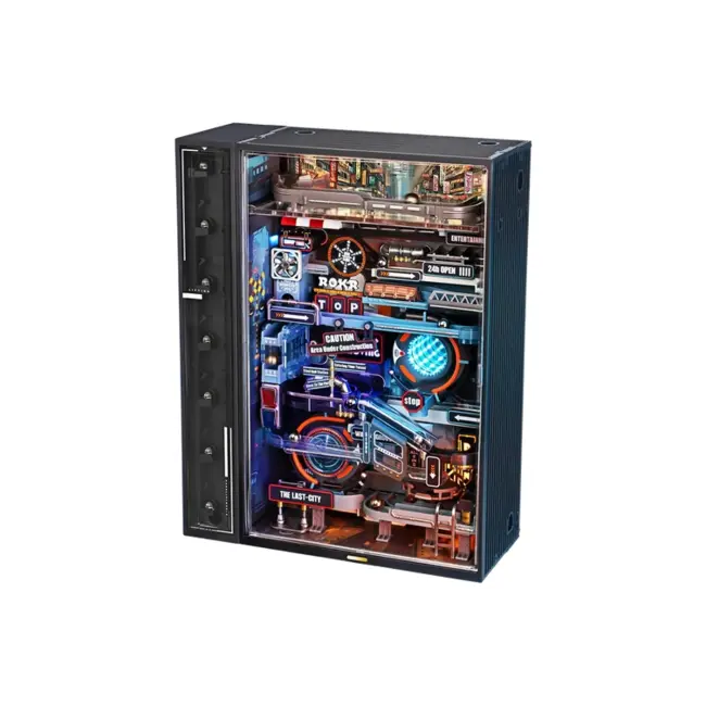 Robotime, 3D DIY Houten Modelbouwpakket Marble Run, the Last City, MR01S, 18x7,7x23,1cm