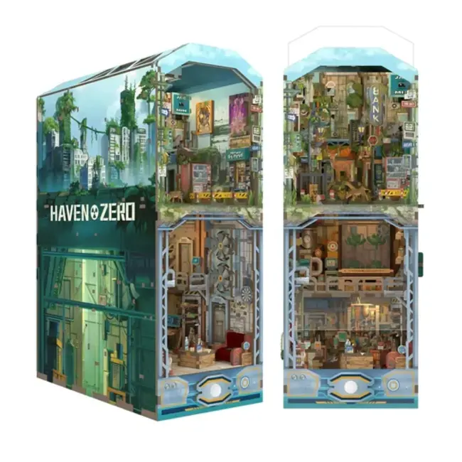 DIY Book Nook Boekensteun Haven Zero, Tone-Cheer, TQ132, 26,3x19x10cm
