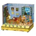 DIY 3D Houten Puzzel met 6 verschillende geluidseffecten en stofkap Vincent's Bedroom, Tone-Cheer, TQ401, 18x14,5x15,4cm