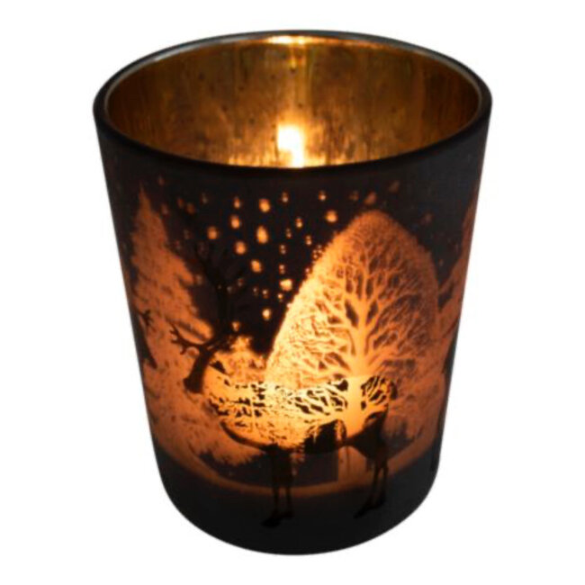 Mars & More windlicht rendier brons large 18cm