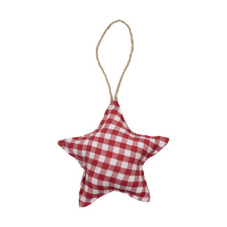 Mars & More hanger katoen ster rood 16cm