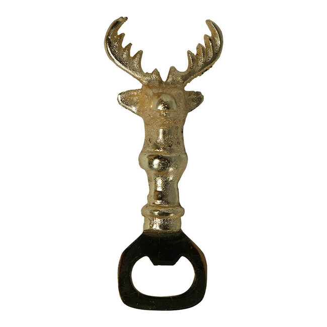 Mars & More flessenopener hert champagne goud h13 x 3 x 5,5 cm