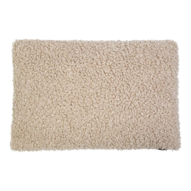 Mars & More groot kussen teddy krul beige 40x60cm