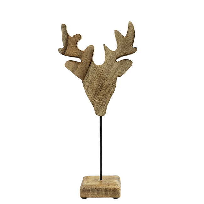 Mars & More staand hert mango hout h33,5 d14,5x8cm