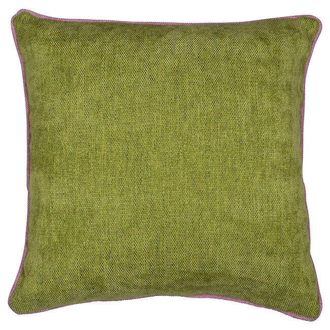 Mars & More kussen met bies lime roze 45x45cm*