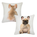Mars & More canvas kussen franse bulldog blond dubbelzijdig 33x33cm