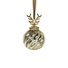 Mars & More decoratie bal gewei goud 8cm