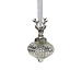 Mars & More decoratie bal gewei zilver 8cm