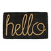 Mars & More kokosmat handgeweven hello zwart 75cm*