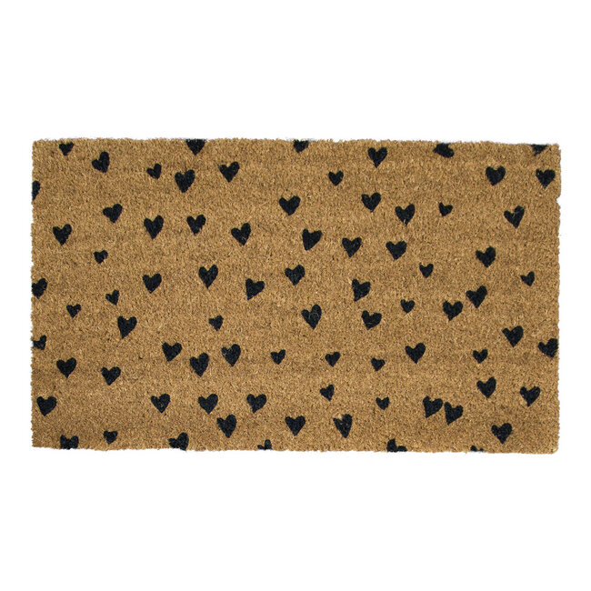 Mars & More deurmat kokos hartjes all over 75cm