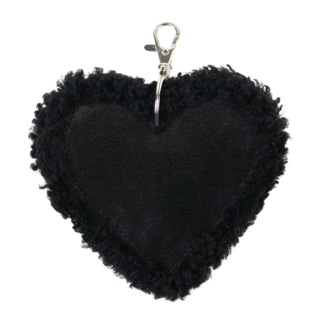 Mars & More schaap zwart sleutelhanger hart leer 10cm