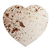 Mars & More placemat koehuid hart bruin/wit 39cm
