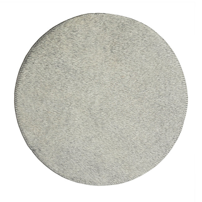 Mars & More placemat koehuid rond grijs Ø38cm
