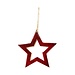 Mars & More Hangende Decoratie Ster rood mango hout 27x27x2,5cm