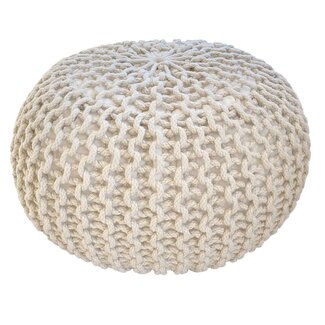 Dream-Living Duurzame Beige  poef Ø 55cm voor binnen- buiten- zwembad