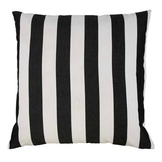 2Lif Lef grote streep buitenkussen donkergrijs 60x60cm