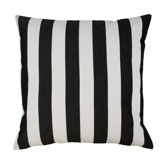 2Lif Lef grote streep buitenkussen donkergrijs 60x60cm