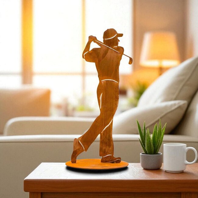 Dream-Living Handgemaakte golfspeler roest 40 cm