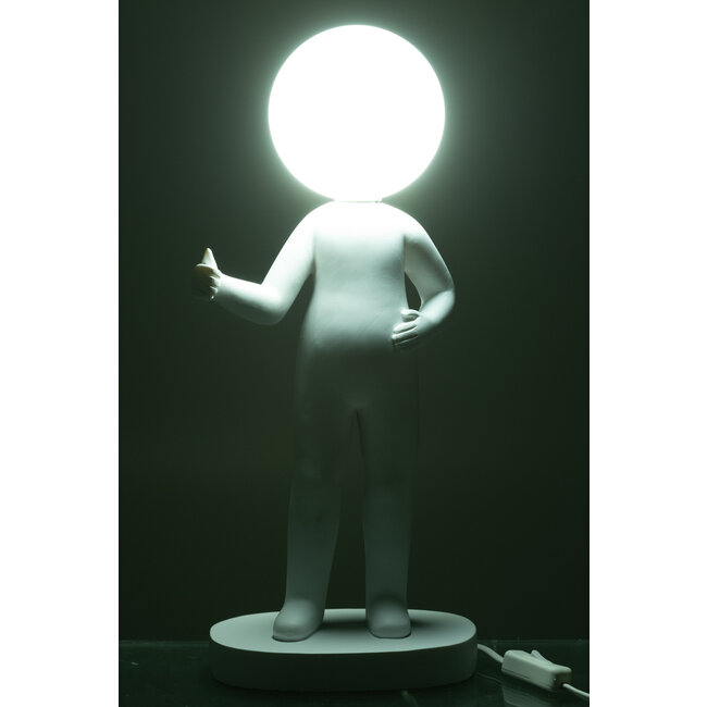 J-Line Tafellamp Thumbs Up Hars Wit