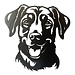 Siermetaal Metalen Beauceron Wanddecoratie van Cortenstaal – 346 x 313 x 2 mm