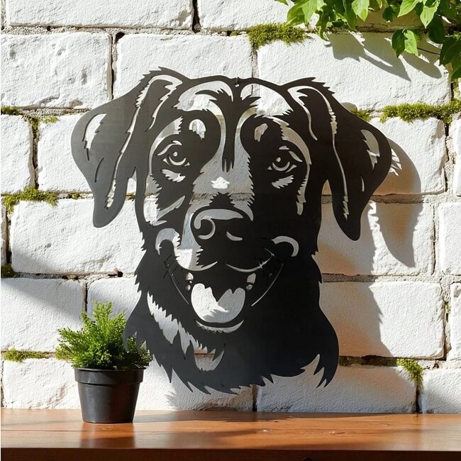 Siermetaal Metalen Beauceron Wanddecoratie van Cortenstaal – 346 x 313 x 2 mm