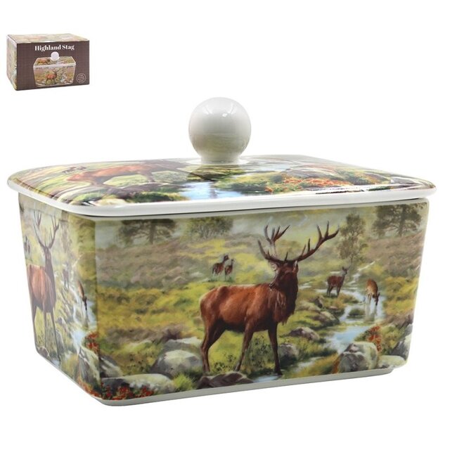 Lesser & Pavey Botervloot Porselein – Hertendecor 16x10x10 cm