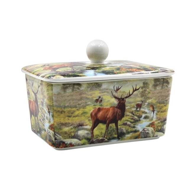 Lesser & Pavey Botervloot Porselein – Hertendecor 16x10x10 cm
