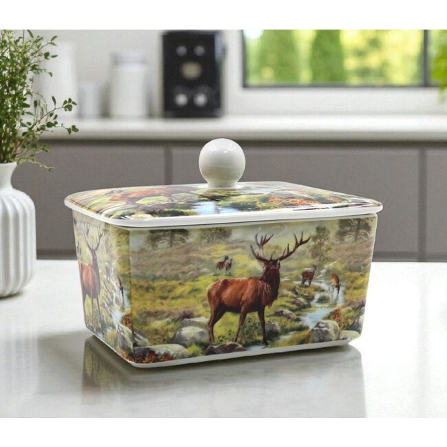 Lesser & Pavey Botervloot Porselein – Hertendecor 16x10x10 cm