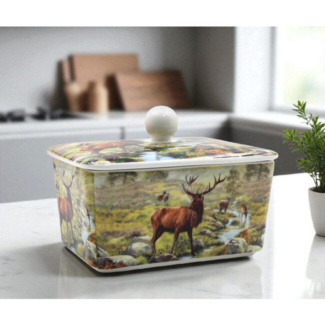 Lesser & Pavey Botervloot Porselein – Hertendecor 16x10x10 cm