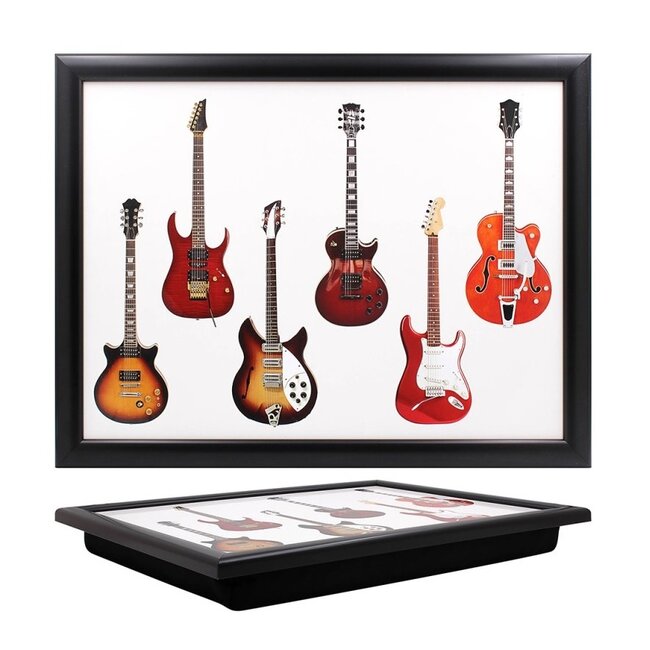 Lesser & Pavey Schootkussen met Gitaarprint – 43 x 33 x 6,5 cm