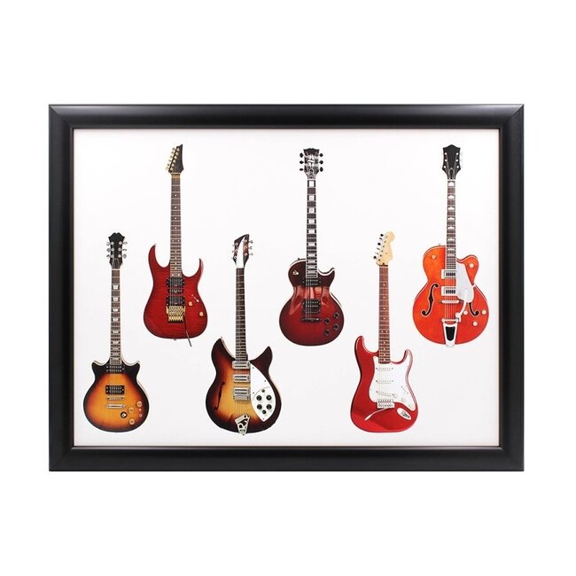 Lesser & Pavey Schootkussen met Gitaarprint – 43 x 33 x 6,5 cm