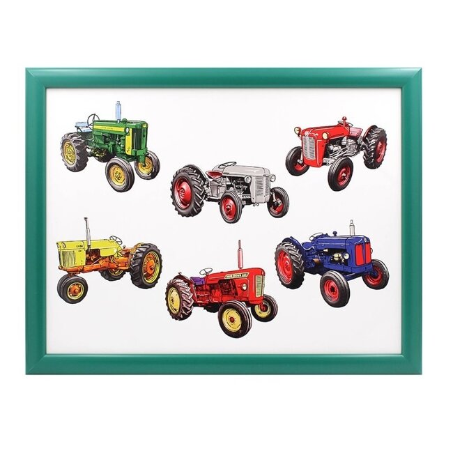 Lesser & Pavey Schootkussen laptray Oldtimer Tractor print  44 x 33 x 6 cm