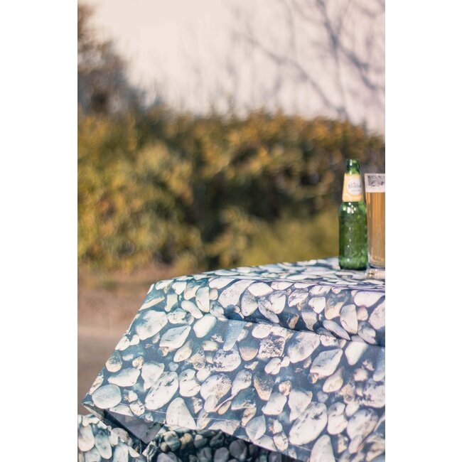 2Lif Beer Tableset Rocks Vlamvertragend Rocks grijs 1st 100x260cm/ 2st 220x25x45cm