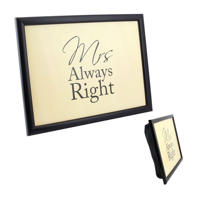 Lesser & Pavey Schootkussen Laptray – Mrs. Always Right – 44 x 34 x 6 cm